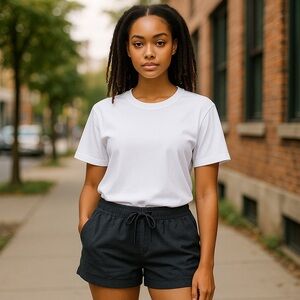 5/$25 - H&M Navy Cargo Shorts with Elastic Waistband